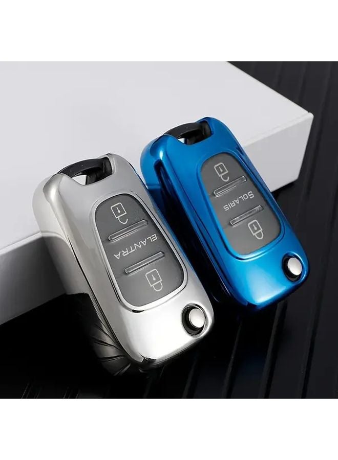 Silvery TPU Key Cover Compatible with Kia K2 K5 Modern Reinaso 8 Ruiyi Lion Run Freddy - Image 2
